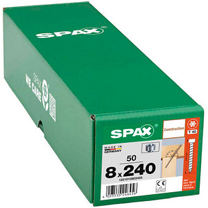 SPAX® Holzbauschrauben T40 Zylinderkopf WIROX 240mm  x 8 mm, 50 St.