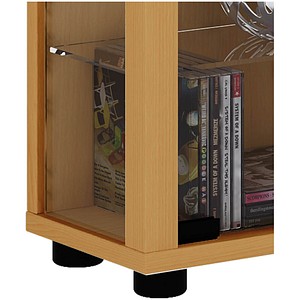 4051814336768 - Glasvitrine stehend Vitrine Glas mit ESG-Sicherheitsglas Maße caH 113 x B 59 x T 18 cm Standvitrine Glas Modern und platzsparend Glas Vitrinenschrank – Lumo Maxi