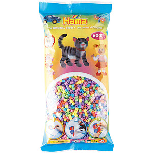 Hama® Bügelperlen mehrfarbig, Pastell 6.000 St.