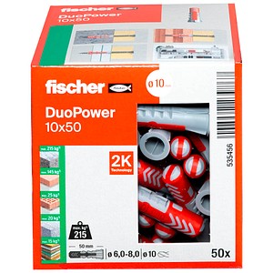 4048962239867 - fischer DuoPower 10x50 2K 535456 Universaldübel-Sortiment Ø 10 mm x 50 mm 50 Stück 4048962239867 - fischer DuoPower 10x50 2K 535456 Universaldübel-Sortiment Ø 10 mm x 50 mm 50 Stück