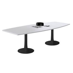 8058265534176 - Konferenztisch Idea+ IDTR280 GR R 74cm (H) 280x80-110cm (BxT) Tonnenform lichtgrau   dunkelgrau 8058265534176 Quadrifoglio