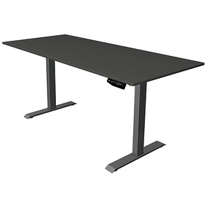 Kerkmann Move 1 elektrisch höhenverstellbarer Schreibtisch anthrazit rechteckig, T-Fuß-Gestell grau 180,0 x 80,0 cm