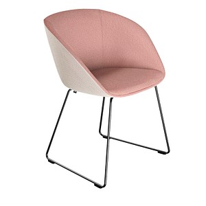 4049694003719 - Besucherstuhl on spot cosy rosa   schwarz mit Armlehnen O-Kufen-Gestell 4049694003719 Sedus
