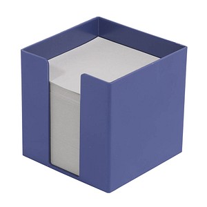 6 x M+M Zettelbox 9,5x9,5cm RC-Kunststoff nachtblau gefüllt Recycling-