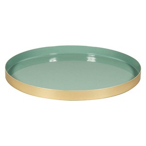 4006166936586 - Dekoartikel eukalyptus gold Metall-Tablett Ø 300 cm 1 St