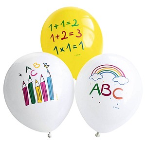 0194099126229 - 6 Luftballons Schulstart farbsortiert 0194099126229 6 Stück
