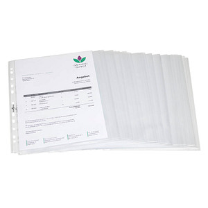4005546219776 - DURABLE Business Prospekthüllen DIN A4 Genarbt Transparent 60 Mikron PP (Polypropylen) Oben 11 Löcher 2658 100 Stück