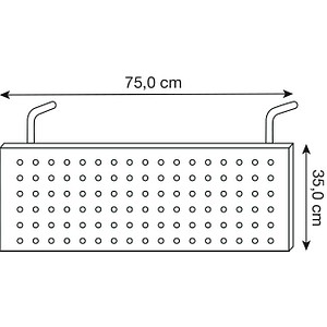 4032062011348 - Sichtblende BxH 800x350 mm für 800 mm breite Schreibtische aus gelochtem Metall silber 4032062011348 - Sichtblende BxH 800x350 mm für 800 mm breite Schreibtische aus gelochtem Metall silber