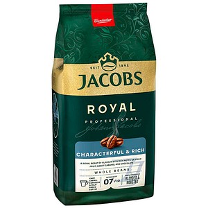 JACOBS ROYAL CHARACTERFUL & RICH Kaffeebohnen, Arabicabohnen kräftig, 1 kg - Büroshop24