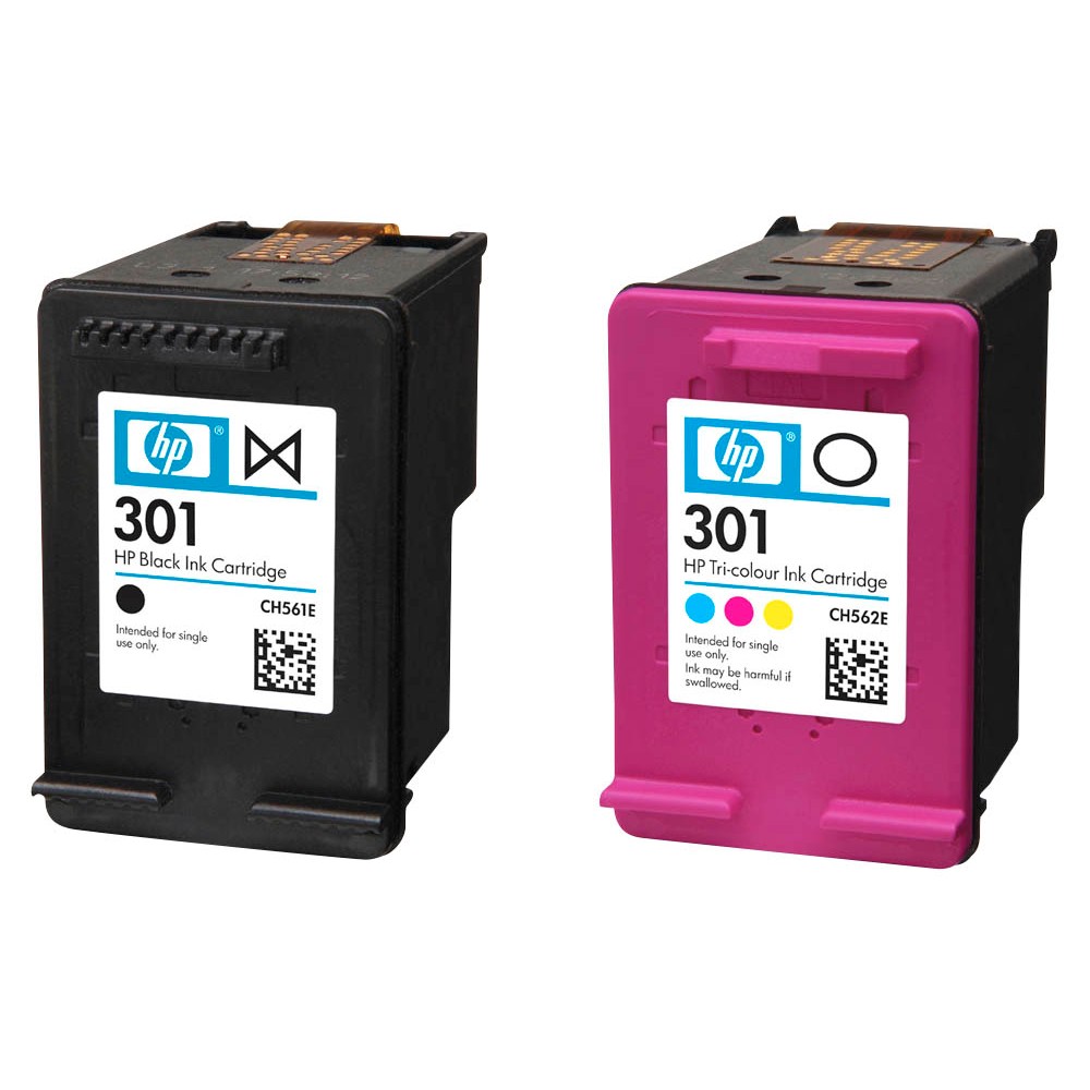 HP 301 Multipack schwarz &#038; color Original Druckerpatronen N9J72AE Tinte