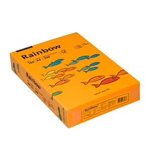 Rainbow Kopierpapier COLOURED PAPER mittelorange DIN A4 160 g/qm 250 Blatt Rainbow Kopierpapier COLOURED PAPER mittelorange DIN A4 160 g/qm 250 Blatt