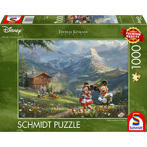 4001504599386 - Disney Mickey & Minnie in den Alpen Puzzle 1000 Teile 4001504599386 Schmidt