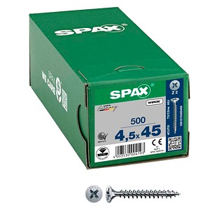 4003530004193 - Senkkopfschraube wirox® Vollgewinde Kreuzschlitz PZ2 - ø 45 x 45 mm - vpe 500 Stück - 1081010450455 - Spax 4003530004193 - Senkkopfschraube wirox® Vollgewinde Kreuzschlitz PZ2 - ø 45 x 45 mm - vpe 500 Stück - 1081010450455 - Spax