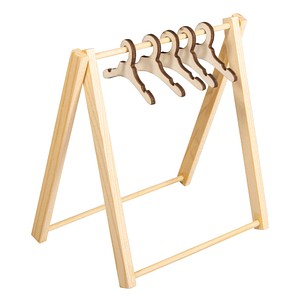 Rayher Dekoartikel natur Wichtel Mini Kleiderständer, 1 Set