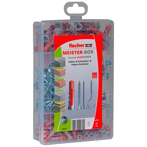 fischer easyDIY Box Kinderzimmer 541507 Dübel- und Schrauben-Sortiment, 133 St.
