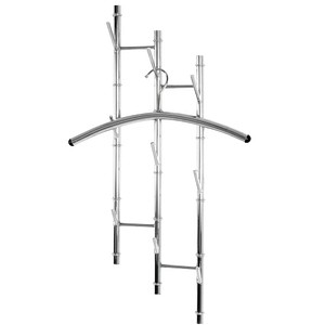 HAKU Möbel Wandgarderobe silber