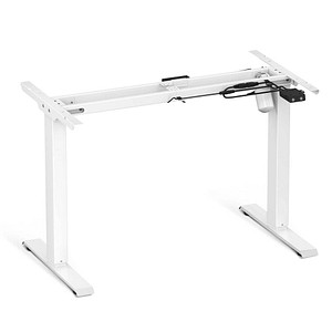 SONGMICS höhenverstellbares Schreibtischgestell weiß ohne Tischplatte, C-Fuß-Gestell weiß 110,0 - 155,0 x 60,0 cm
