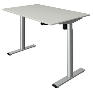 4044917450080 - Move 1 base elektrisch höhenverstellbarer Schreibtisch weiß rechteckig T-Fuß-Gestell silber 1200 x 800 cm 4044917450080 Kerkm