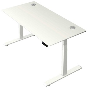 Kerkmann Move 2 Plus elektrisch höhenverstellbarer Schreibtisch weiß rechteckig, T-Fuß-Gestell weiß 160,0 x 80,0 cm