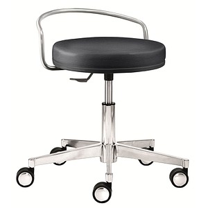 myXPERT - Bügelsitz Arbeitshocker schwarz Kunstleder