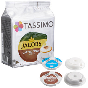 TASSIMO JACOBS CAPPUCCINO CLASSICO Kaffeediscs Arabica- und Robustabohnen 8 Portionen