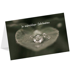LUMA Trauerkarte Tropfen LU2239 DIN B6, 1 St.