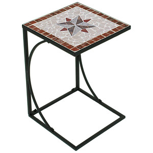 4041908123763 - Gartentisch Amarillo braun grau rot beige quadratisch 350 x 350 x 530 cm 4041908123763 Garden Pleasure