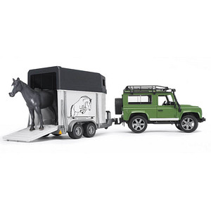 bruder Land Rover Defender mit Pferdeanhänger 2592 Spielzeugauto