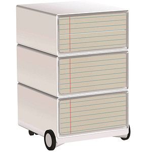 PAPERFLOW easyBox Contents Rollcontainer weiß, bunt 4 Auszüge 39,0 x 43,6 x 64,2 cm
