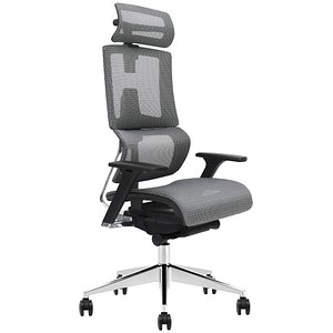 LMG Bürostuhl, X6-BH-01 Stoff grau, Gestell chrom