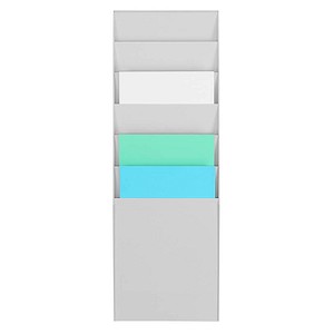 3660141881905 - Paperflow - Prospekthalter 236 x 712 x 83 cm (b x h x t) din A4 Polystyrol grau 6 Fächer