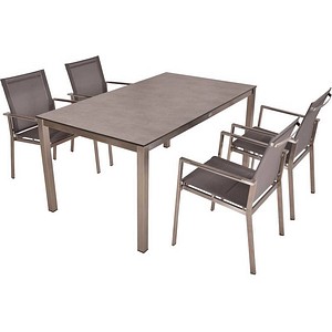 4041908130204 - Sitzgruppe SIENNA 13 taupe Metall 5-teilig 4041908130204 Garden Pleasure