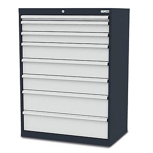 4057211001636 - C-Line Schubladenschrank anthrazit 8 Schubladen 900 x 575 x 1220 cm