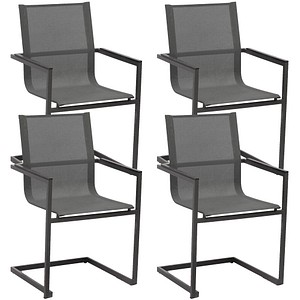 4041908121813 - 4x Alu Gartensessel Freischwinger Gartenstuhl Metall Campingstuhl Hochlehner Set 4041908121813 - 4x Alu Gartensessel Freischwinger Gartenstuhl Metall Campingstuhl Hochlehner Set