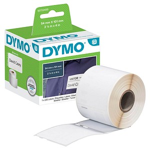 DYMO Etikettenrolle für Etikettendrucker S0722430 weiß, 54,0 x 101,0 mm, 1 x 220 Etiketten