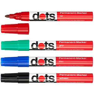 4250073738003 - 4 dots Permanentmarker farbsortiert 15 - 30 mm 4250073738003 dots 4 Stück 4250073738003 - 4 dots Permanentmarker farbsortiert 15 - 30 mm 4250073738003 dots 4 Stück
