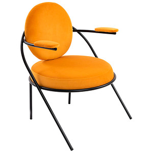 meet powered by PAPERFLOW Sessel SATURNE safran schwarz Stoff 70,0 x 73,0 x 88,0 cm, 1 St.