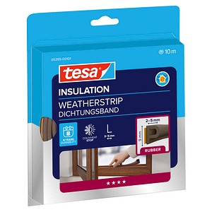 Tesa Fensterdichtungsband P-Profil 9mm x 10m Braun