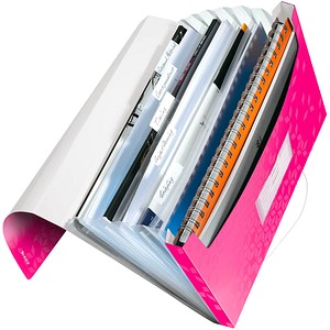 LEITZ Fächermappe WOW 4589 6 Fächer pink