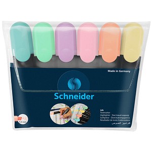 Schneider Job Pastell Textmarker farbsortiert, 6 St.