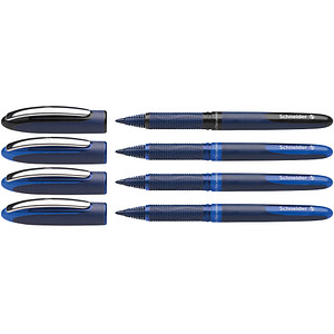 Schneider One Business Tintenroller 0,6 mm, Schreibfarbe: blau, 4 St.