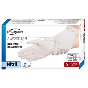 HYGOSTAR unisex Einmalhandschuhe ALLFOOD SAFE weiß Größe S 250 St.