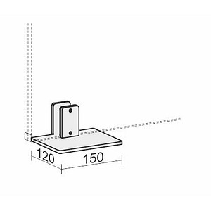 geramöbel Eco Befestigung für Tischtrennwände silber