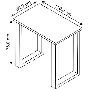 4051814432958 - Holz Schreibtisch Computertisch Lona U Alu Silber (Farbe Anthrazit Ausführung H 76 x B 110 x T 80 cm) 4051814432958 - Holz Schreibtisch Computertisch Lona U Alu Silber (Farbe Anthrazit Ausführung H 76 x B 110 x T 80 cm)