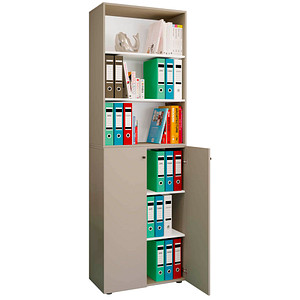 4051814427947 - Büroschrank mit 6 Fächern Büroregal moderner Aktenschrank mit Drehtüren Maße ca H 220 x B 70 x T 40cm – Lona 6-Fach 4051814427947 - Büroschrank mit 6 Fächern Büroregal moderner Aktenschrank mit Drehtüren Maße ca H 220 x B 70 x T 40cm – Lona 6-Fach