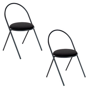 3660141959581 - Besucherstuhl SATURNE schwarz   schwarz ohne Armlehnen Pyramidengestell 3660141959581 2 Stück