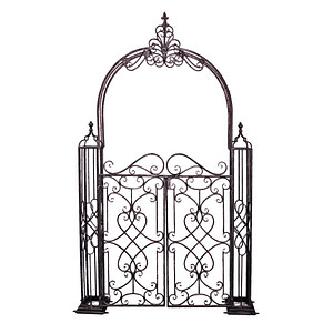 4041908117298 - - Garten Veranda Metall Rosenbogen Tor Rankhilfe Pforte Antik Optik schwarz