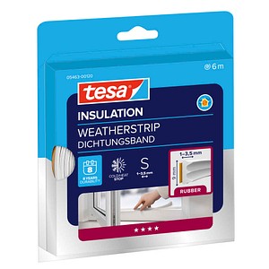 Tesa Weiss Türdichtung, Tesamoll Classic E-Profil Fensterdichtung, Gummidichtung Zum Isolieren - Image 4