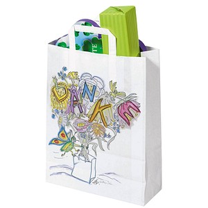 VP Papier-Tragetaschen Topcraft weiß 26,0 x 33,0 cm, 250 St.