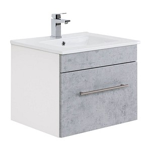 Waschtischunterschrank VIVA beton/weiß